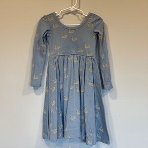 Childhoods 4T dusty blue swan dress